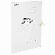 Папка для бумаг с завязками картонная STAFF, гарантированная плотность 220 г/м2, до 200 л., 126525