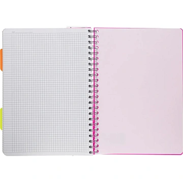 Бизнес-тетрадь А4,140 л,пласт обл, с разд,спир,ATTACHE FANTASY,розов