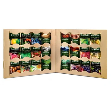 Чай GREENFIELD 'Premium Tea Collecton' ассорти 24 вкусов, НАБОР 96 пакетиков, 1782-08