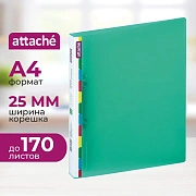 Папка на 2-х кольцах пласт Attache Diagonal зеленый