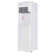 Кулер для воды SONNEN FSC-02AC, напольный, НАГРЕВ/ОХЛАЖДЕНИЕ КОМПРЕССОР, шкаф, 2 крана, белый, 45542