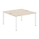 Стол 2-х местный XS6WST 1414 Бук Тиара/Белый 1400х1406х750 XTEN-S60