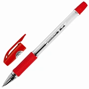 Ручка шариковая BRAUBERG 'BP-GT', КРАСНАЯ, корпус прозрачный, евронаконечник 0,7 мм, линия письма 0,35 мм, 144007