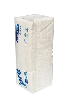 Салфетки бумажные Protissue 1сл 23х23 белые 500шт в уп С211