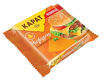 Сыр плавленый Карат Чизбургер в ломтиках 25%, 130г