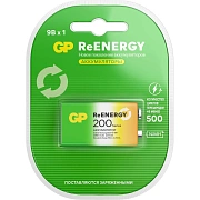 Аккумулятор GP 200mAh Крона 8,4V NiMh 20R8H-2CRU1/ 20R8HRGY-2CRCB1 бл/1шт