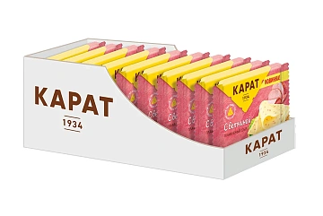 Сыр плавленый Карат с ветчиной в ломтиках 25%, 130г
