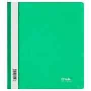 Папка-скоросшиватель пластик. СТАММ А5, 180мкм, зеленая с прозр. верхом, 10шт