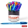 Шариковая ручка Luxor InkGlide 100 Icy синяя, 0.7мм, корпус ассорти, одноразовая