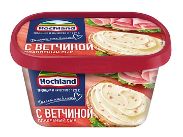 Сыр плавленый Hochland с ветчиной 55%, 400г