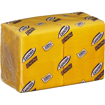 Салфетки бумажные Luscan Profi Pack 1сл24х24 желтые 400шт/уп