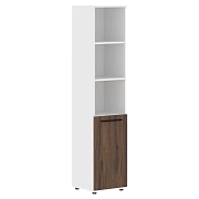 Шкаф высокий узкий EHCS 42.5 Дуб Денвер тёмный/Черный/Белый 426х430х1967 EDIS