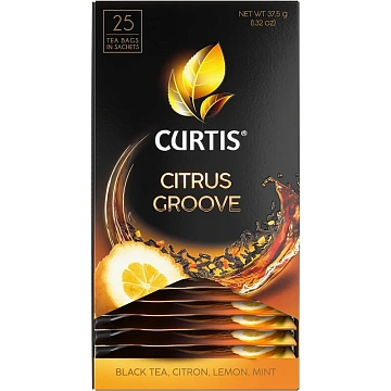 Чай Curtis Citrus Goove, черный, 25 пакетиков