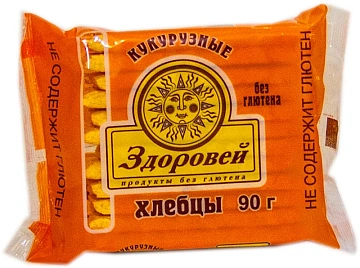 Хлебцы Здоровей кукурузные без глютена, 90г