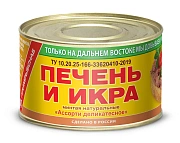 Печень и икра минтая Примрыбснаб ассорти деликатесное, 240г