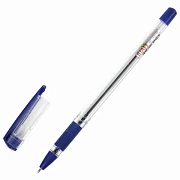 Ручка шариковая масляная с грипом STAFF 'Basic OBP-11', СИНЯЯ, узел 1 мм, линия письма 0,5 мм, 143744