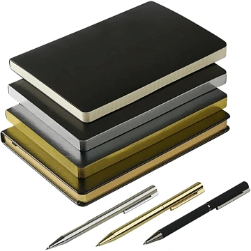 Ежедневник недатированный А5 MEGAPOLIS NEBRASKA FLEX черн/зол.обр 3-692/02