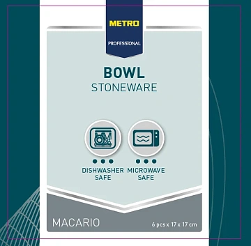 Салатник Metro Professional Macario 17см, черный, 6шт/уп