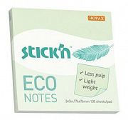 Cамоклеящийся блок Stick`n ECO 21748, 76x76 100л пастель зеленый