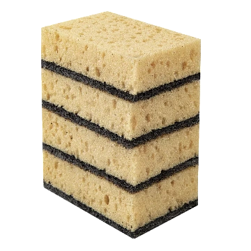 Губка для мытья посуды Metro Professional 9.6x6.4см, 4шт/уп