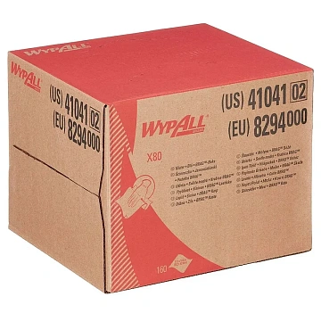 Протирочные салфетки Kimberly-Clark WypAll X80 8294, листовые, 160шт, голубые