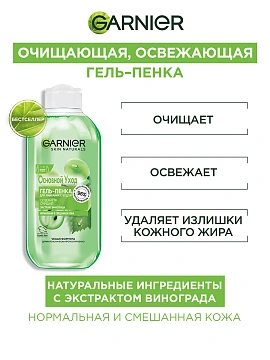 Гель-пенка Garnier Skin Naturals для умывания, 200мл