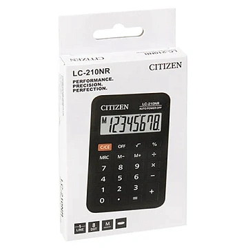 Калькулятор карманный Citizen LC-210N черный, 8 разрядов