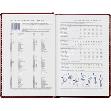 Ежедневник недатированный бордо, А6,100x150, 320стр, Agenda
