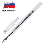 Ручка гелевая РОССИЯ 'СТАНДАРТ', ЧЕРНАЯ, корпус тонированный, узел 0,7 мм, линия письма 0,5 мм, BRAUBERG, 143958