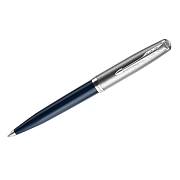 Ручка шариковая Parker '51 Midnight Blue CT' черная, 1,0мм, поворот., подарочная упаковка