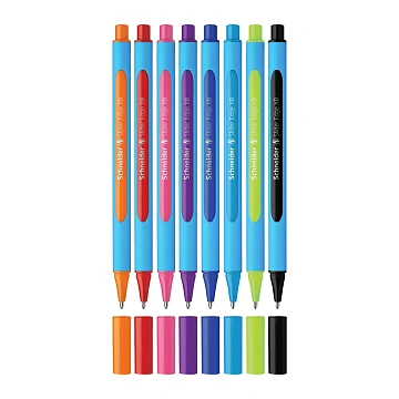 Набор шариковых ручек Schneider 'Slider Edge' 8шт., 08цв., 1,4мм, трехгран., пластиковый футляр