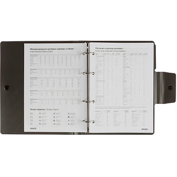 Ежедневник недатированный ATTACHE Digital черный,А5, 272стр., на кольцах