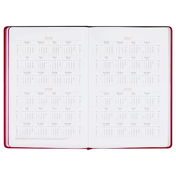 Еженедельник недатированный, B5, 64л., твердый переплет, кожзам, BG 'Vienna.Fuchsia', фуксия