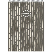 Блокнот А4,80л,клетка,метал.гребень,цв.обложка Стильный Офис 2934