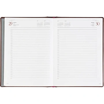 Ежедневник датированный 2026 А5+ VELVET бордовый 3-123/02