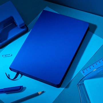 Ежедневник недатированный ATTACHE Soft touch А5,140х200мм,136л, синий