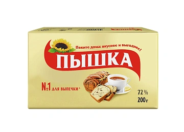 Маргарин Пышка 72%, 200г