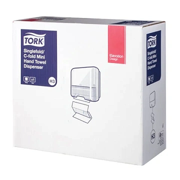 Диспенсер для полотенец листовых Tellus (tork) Elevation H3, 553100, мини, белый