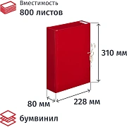 Папка архивная бумвинил 08см 4 завязки
