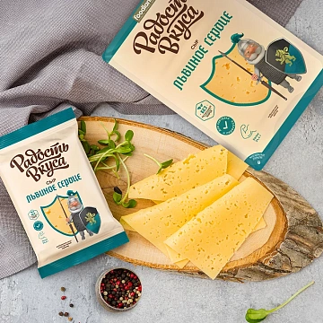 Сыр Радость вкуса Львиное сердце полутвердый нарезка 45%, 125г