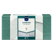Салфетки бумажные Metro Professional 24x24см, 400шт, 1слой, зеленые