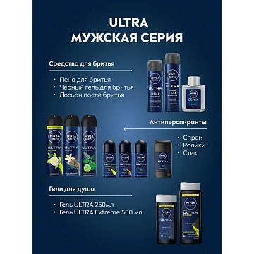 Лосьон после бритья Nivea Men Ultra антибактериальный, 100мл