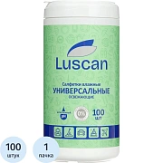 Салфетки влажные Luscan универсальные в банке 100 шт/уп