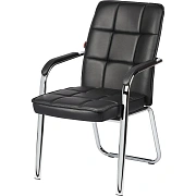 Конференц-кресло BN_TQ_Echair-810 VPU кожзам черный, хром