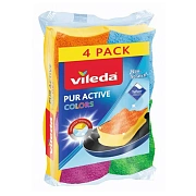 Губка Vileda Pur Active Colors, 4шт