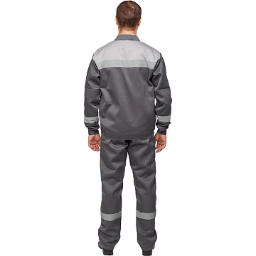 Костюм лет муж (куртка, пк) л22 т.сер./св.сер 120-124/158-164