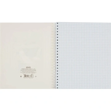 Тетрадь общая Attache,120л,клет,А5,спир,обл.лак.карт