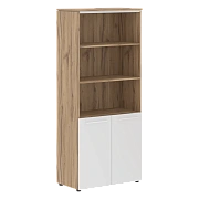 Шкаф с 1 комплектом глухих малых дверей MHC 85.5 Белый/Дуб Денвер светлый 854х423х1956 MORRIS TREND