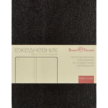 Ежедневник недатированный черный, А6,87х130,100л, Br.V.MEGAPOLIS 3-283/02