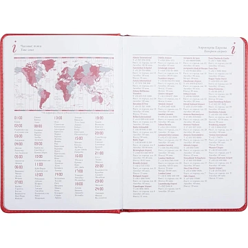 Ежедневник недатированный красн,А5,145х205мм,136л, Sidney NEBRASKA 3-128/08